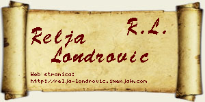 Relja Londrović vizit kartica